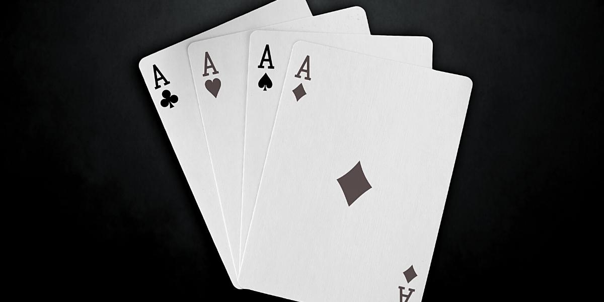 The Combination Of Playing Cards Poker Casino. Isolated On White